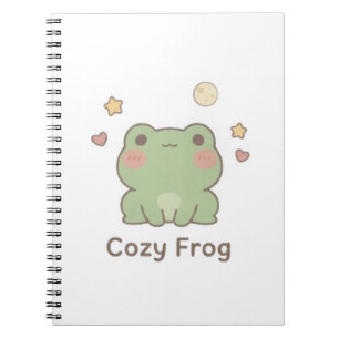 Cozy Frog Notebook Cute Kawaii Journal