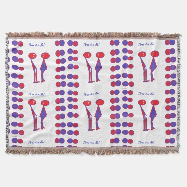 Cozy Fun Abstract Artful Throw Blanket (Front)