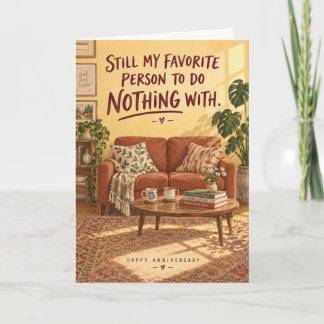 Cozy Funny Anniversary Card Favourite Person