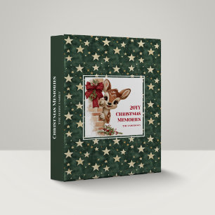 Cozy Funny Reindeer Christmas Memory Binder
