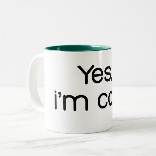 Cozy Funny Winter, Tis the Season to Be Freezin Two-Tone Coffee Mug