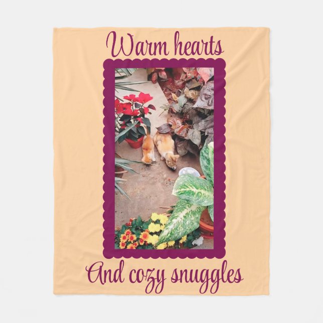 Cozy garden cats blanket (Front)