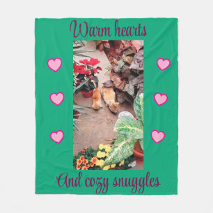 Cozy garden cats blanket