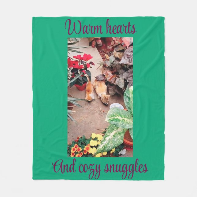 Cozy garden cats blanket (Front)