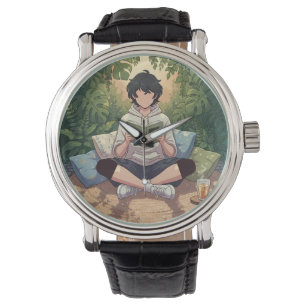 Cozy Garden Reading Art Piece Watch