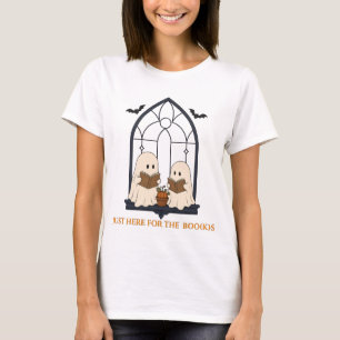 Cozy Ghost Reading Nook Halloween T-Shirt
