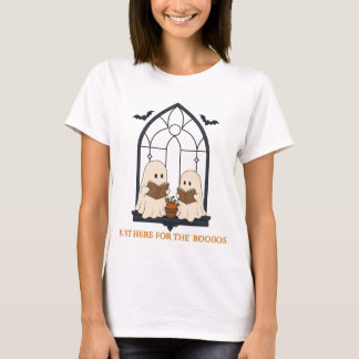 Cozy Ghost Reading Nook Halloween T-Shirt