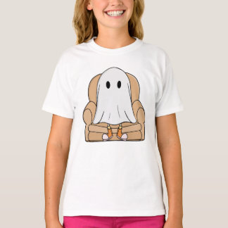 Cozy Ghost Relaxing in Armchair T-Shirt