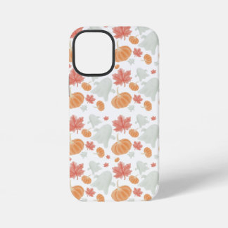 Cozy Ghosts & Pumpkins Autumn Pattern iPhone 12 Mini Case
