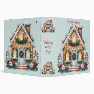 Cozy Gingerbread House Holiday Illustration Binder