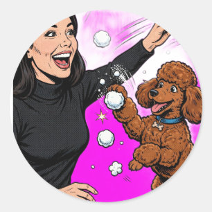 Cozy Girl either Poodle Sticker – Best Friends 
