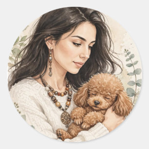 Cozy Girl either Poodle Sticker – Best Friends