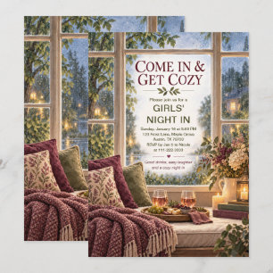 Cozy Girls Night In Gathering Invitation