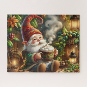 Cozy Gnome Coffee Jigsaw Puzzle
