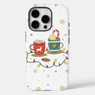 Cozy Gold Christmas Coffee Cocoa iPhone 16 Pro Case