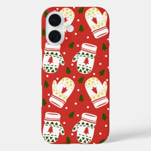 Cozy Gold Winter Gloves iPhone 16 Case