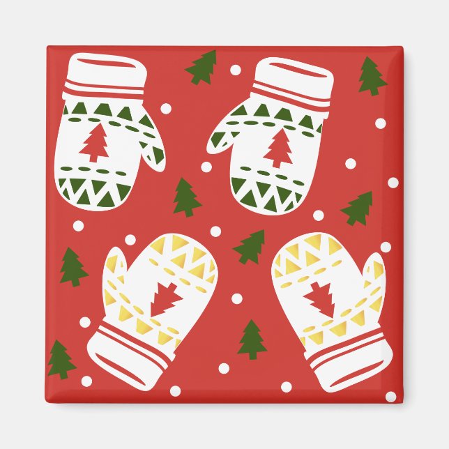 Cozy Gold Winter Gloves Magnet (Front)