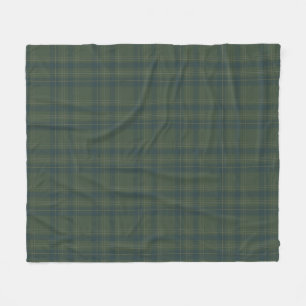Cozy Green Plaid Fleece Blanket Rustic Tartan