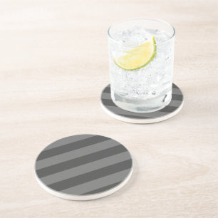 Cozy Grey Striped Coaster