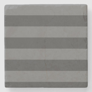 Cozy Grey Striped Stone Coaster