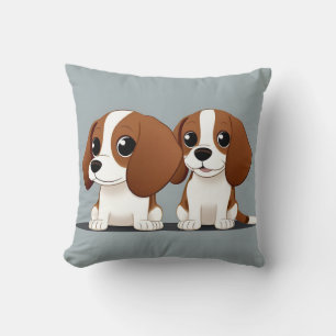 Cozy Group Puppy for Nursery & Bedroom Dec Throw Pillow