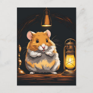 Cozy Hamster Animal Postcard