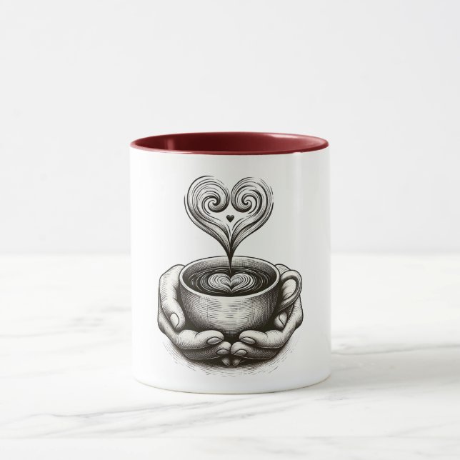 ☕ Cozy Hands & Heart Mug ☕ (Center)