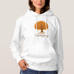 Cozy Happy Thanksgiving Autumn Tree  Hoodie