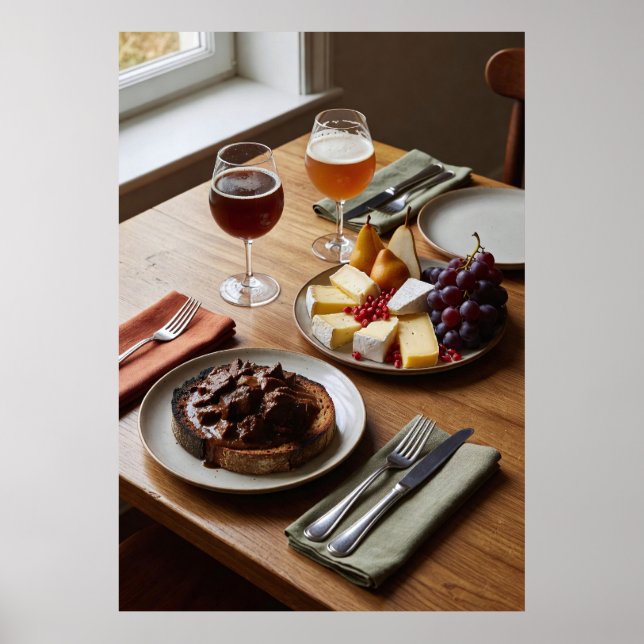 Cozy Harvest Pairing by the Window Poster (Front)