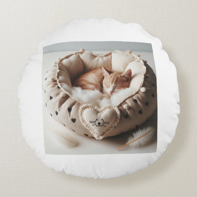 Cozy Haven Pet Pillow Bed" (Front)