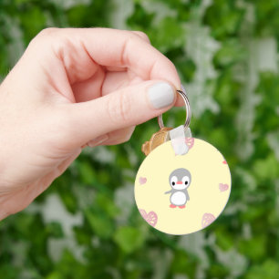 Cozy Heart Warming Penguin Keychain