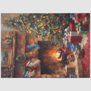 Cozy Hearth & Holiday Glow Christmas Decoupage Tissue Paper