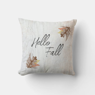 Cozy Hello Fall Throw Pillow-Fall Collection Throw Pillow