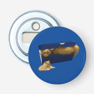 "Cozy Hideaway: The Ginger Cat in the Shoe Box" Bottle Opener
