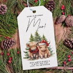 Cozy Highland Cow Farm Animals Merry Christmas Moo Gift Tags<br><div class="desc">Looking for the cutest Christmas cards of the season! Our Highland Cow duo featuring two holiday calves are sure to bring a smile to your loved ones' faces. The design is adorable with the calves wearing a Santa hat and a plaid winter scarf, surrounded by trees and a cozy winter...</div>