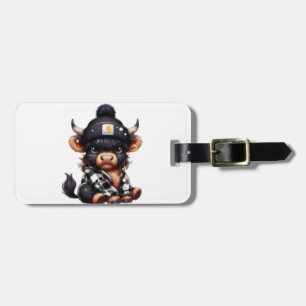 Cozy Highland Cow Luggage Tag