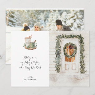 Cozy Holiday Door, Hot Drink & Photo