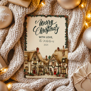 Cozy Holiday Village Christmas Card