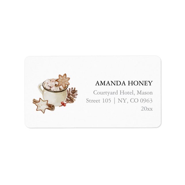 Cozy Holiday Wishes Label (Front)