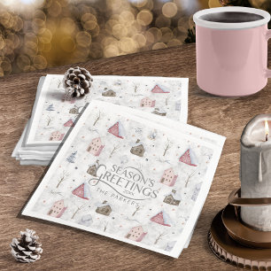 Cozy Home Christmas Pink ID985 Napkin