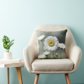 Cozy Home Decor Pillow with Floral Wreath Design