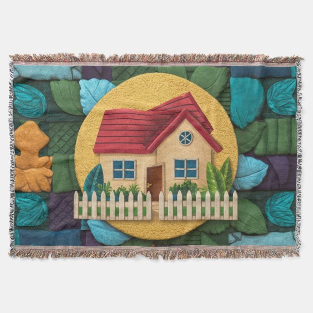  Cozy Home Haven  Throw Blanket (Front)