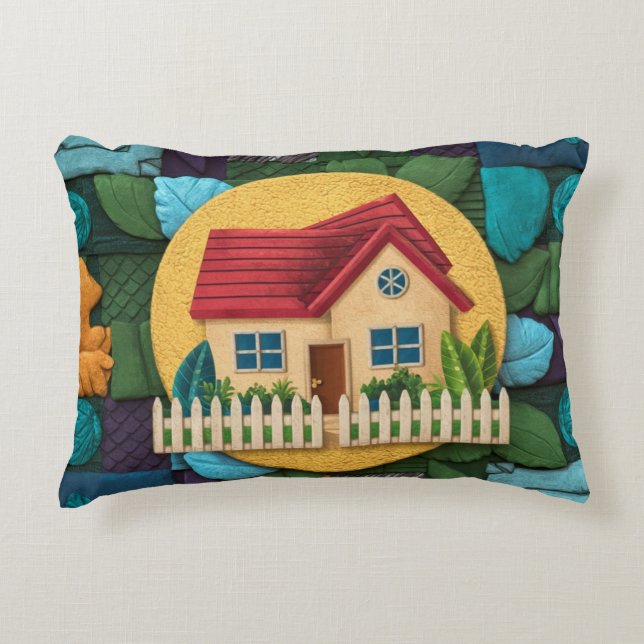 Cozy Home Icon Pattern - Throw Pillow Cover (Front)