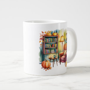 Cozy Home Reading Mug — Framed Wall & Book Shelf