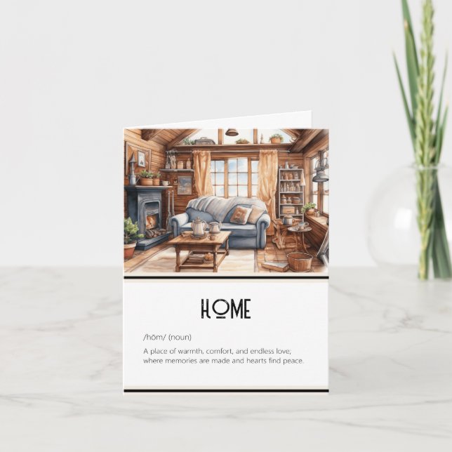 Cozy Home – Thinking of You Card | Customizable (Front)