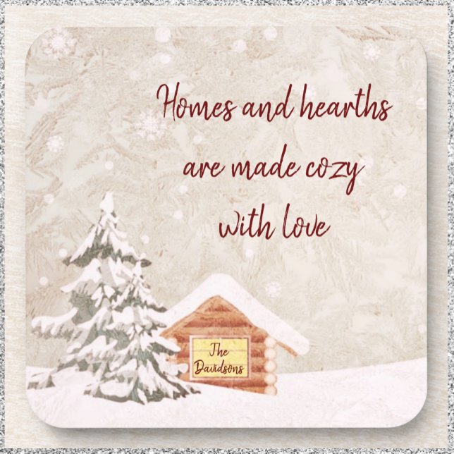 Cozy Home Winter Scene Coaster (Creator Uploaded)