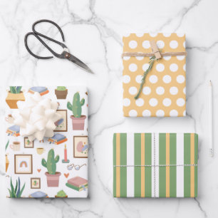 Cozy Home Wrapping Paper Set of 3