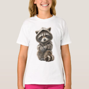 Cozy Hooded Raccoon Kids T-Shirt