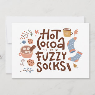 Cozy Hot Cocoa and Fuzzy Socks Design Card