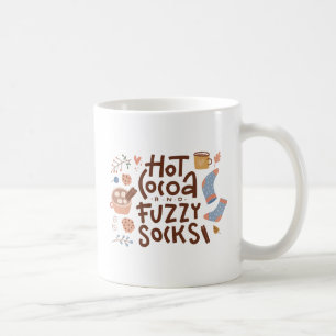 Cozy Hot Cocoa and Fuzzy Socks Design Coffee Mug
